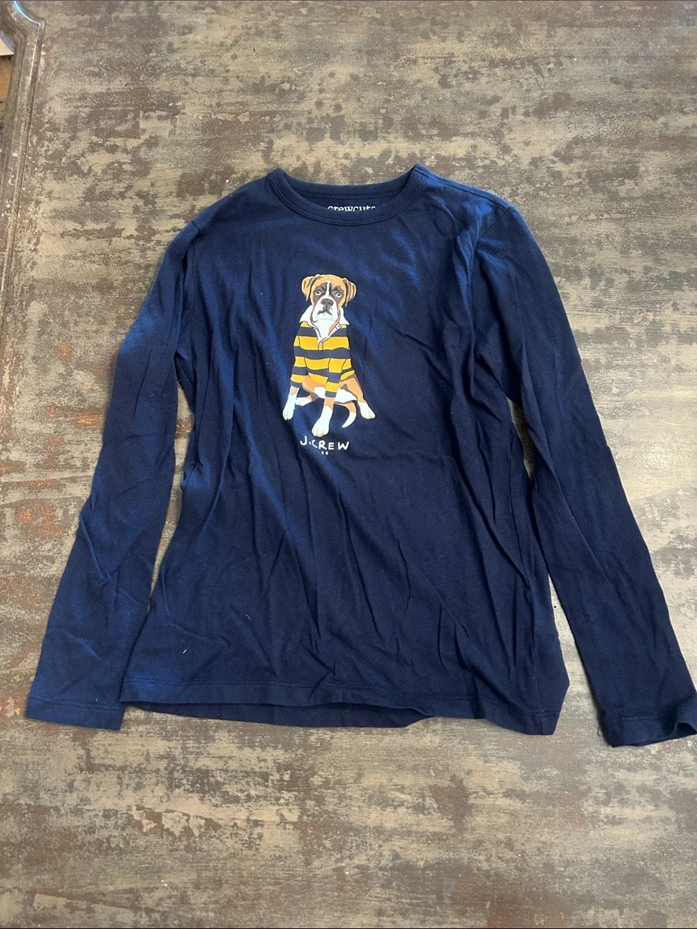 J. Crew Crewcuts Boys Size 8 Long Sleeve Cotton Graphic Tees